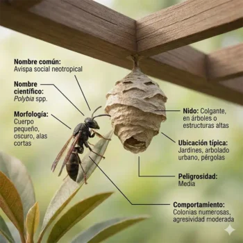 Avispas sociales neotropicales (Polybia spp.)